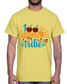 one hundred days with my tribe 588#- one hundred days- Cotton Tee
