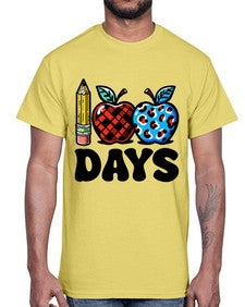 one hundredth day of school Apple 598#- one hundred days- Cotton Tee