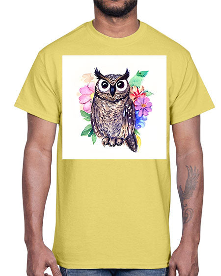 owl 3#- owl- Cotton Tee