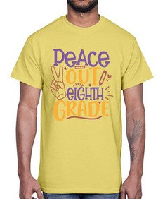 peace out eighth grade 616#- eighth grade- Cotton Tee