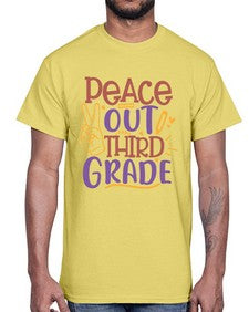 peace out third grade 645#- third grade- Cotton Tee