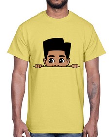 peekaboo boy 18#- black boys or men- Cotton Tee