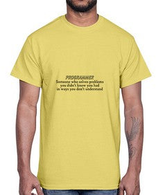 programmer some one who solves problems 2#- computer- Cotton Tee