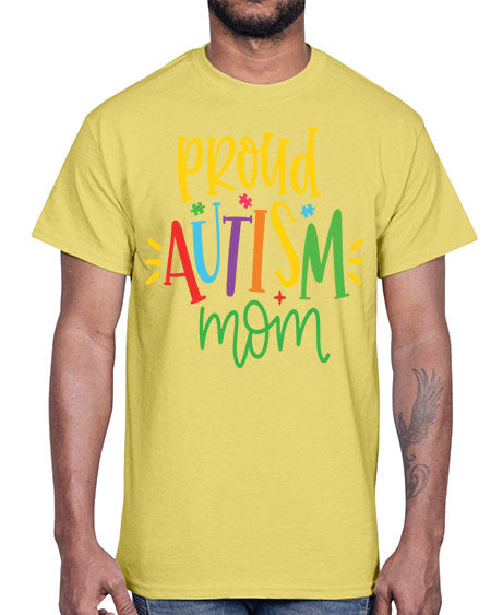 proud autism mom Style 35#- autism- Cotton Tee