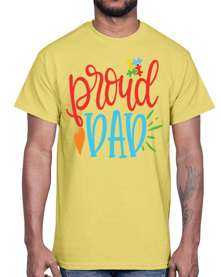 proud dad Style 36#- autism- Cotton Tee