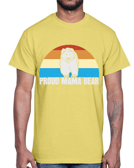 proud mama bear 237#- bears - animals- Cotton Tee