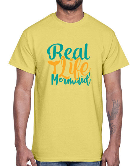 real life mermaid Style 80#- summer- Cotton Tee
