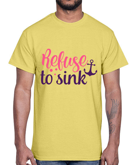 refuse to sink Style 4#- breast cancer- Cotton Tee
