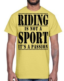 riding is not a sport its a passion- horse- Cotton Tee