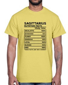 sagittarius Nutrition Facts 400#- sagittarius- Cotton Tee