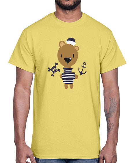 sailor little bear 243#- bears - animals- Cotton Tee