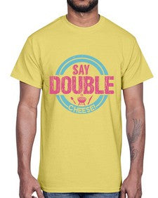say double cheese 383#- bbq- Cotton Tee