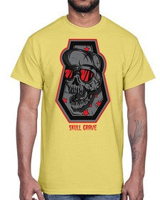skull grave 1056#- art pop art- Cotton Tee