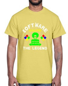 software developer the legend 16#- computer- Cotton Tee
