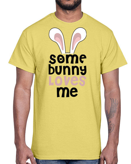 some bunny loves me- rabbit- Cotton Tee