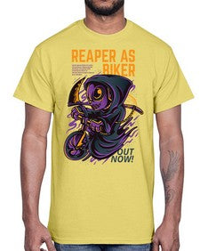 source reaper as biker 1102#- art pop art- Cotton Tee
