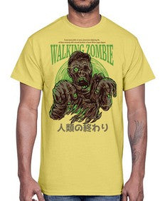 source walking zombie 1103#- art pop art- Cotton Tee