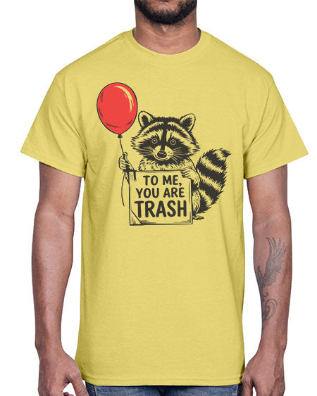stay trashy with texture 65#- raccoon- Cotton Tee
