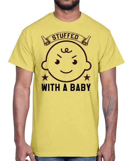 stuffed with a baby Style 210#- baby shower- Cotton Tee