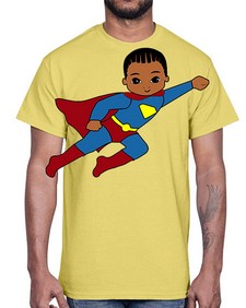 super kid 1#- black boys or men- Cotton Tee