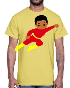 super kid 4#- black boys or men- Cotton Tee