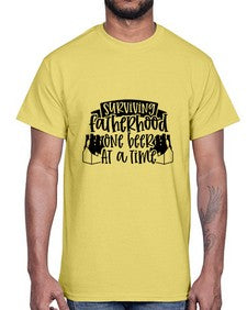 surviving fatherhood one beer at a time 1594#- beer- Cotton Tee