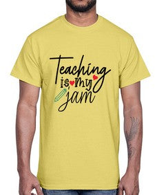 teaching is my jam Style 404#- teacher- Cotton Tee