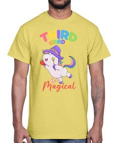 third Grade is Magical Unicorn 962#- third grade- Cotton Tee