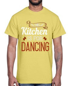 this kitchen is for dancing 433#- cooking- Cotton Tee