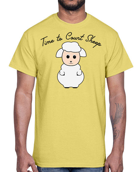 time to count sheep- sheep- Cotton Tee