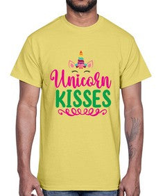 unicorn kisses 468#- unicorn- Cotton Tee