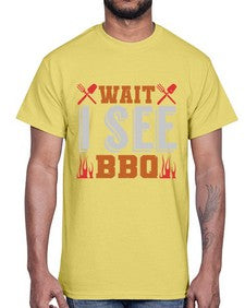 wait i see bbq 457#- bbq- Cotton Tee