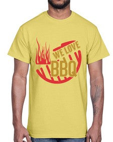 we love bbq 459#- bbq- Cotton Tee