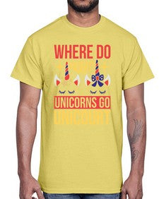 where do naughty unicorns go unicourt 556#- unicorn- Cotton Tee