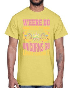 where do naughty unicorns go unicourt 557#- unicorn- Cotton Tee