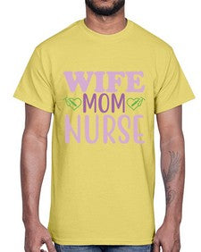 wife mom nurse 1641#- nurse- Cotton Tee