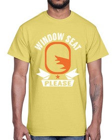 window seat please  51#- airplane- Cotton Tee