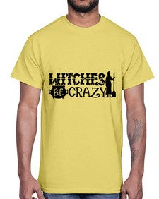 witches be crazy 11#- witch- Cotton Tee