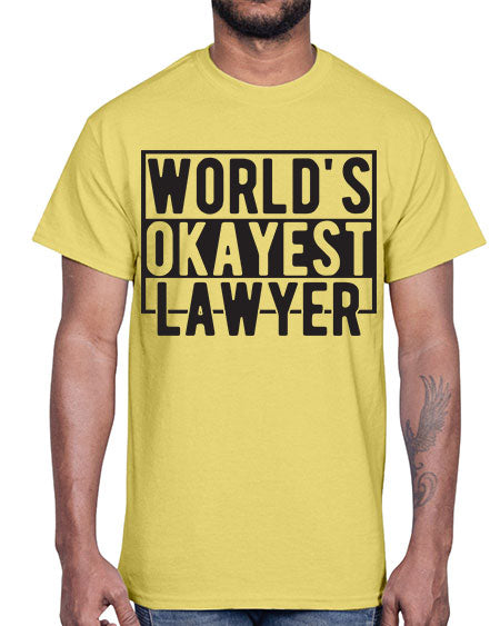 worlds okayest lawyer 1662#- lawyer- Cotton Tee