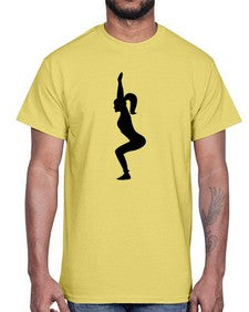 yoga pose  642#- yoga- Cotton Tee
