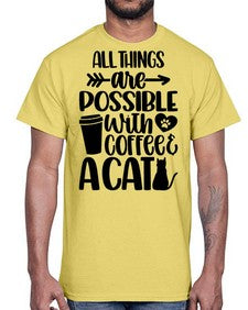 All Things Are Possible Style 74#- cats- Cotton Tee