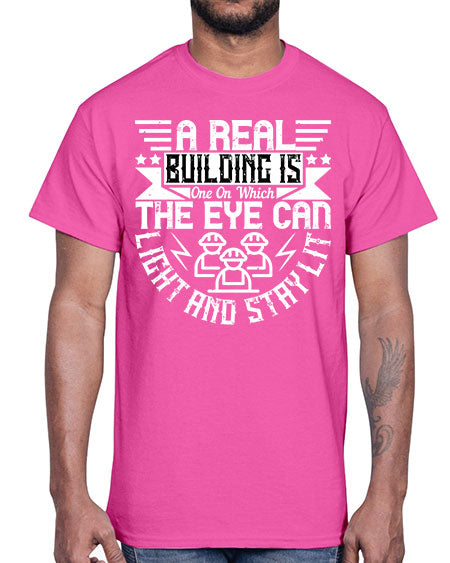 A real building is one on which the eye can light and stay lit Style 22#- architect- Cotton Tee