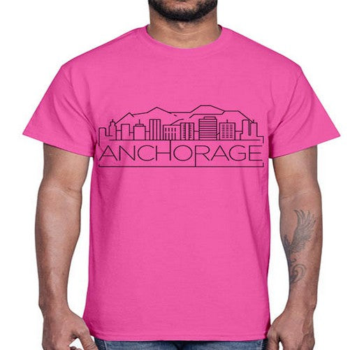 Anchorage Minimal Skyline 323#- cities- Cotton Tee