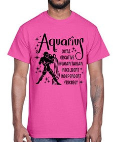 Aquarius 64#- aquarius- Cotton Tee