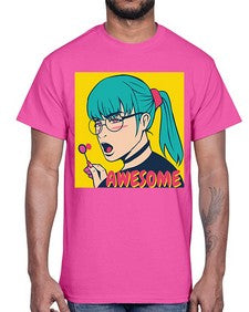 Awesome 244#- art pop art- Cotton Tee