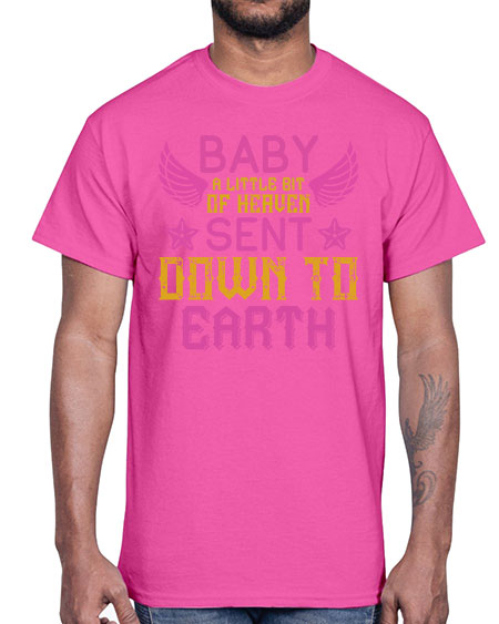 Baby A little bit of heaven sent down to earth Style 273#- baby- Cotton Tee