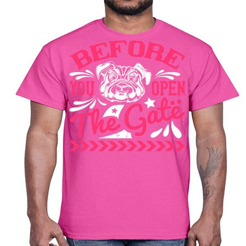 Before You Open The Gate Style 17#- dogs- Cotton Tee