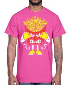 Boxing fries 24#- cartoon food- Cotton Tee