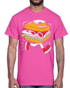 Burger 1#- cartoon food- Cotton Tee
