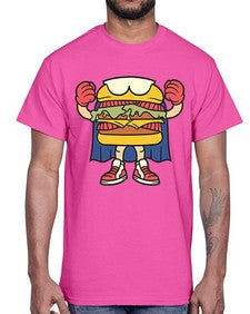 Burgerman 28#- cartoon food- Cotton Tee